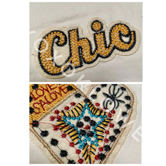 POL Cream Paint & Patch Loose Fit Wide Leg Pants - Picture 9 of 16